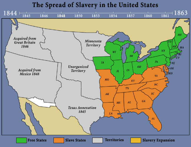 The Spread of Slavery in the United States: 1848