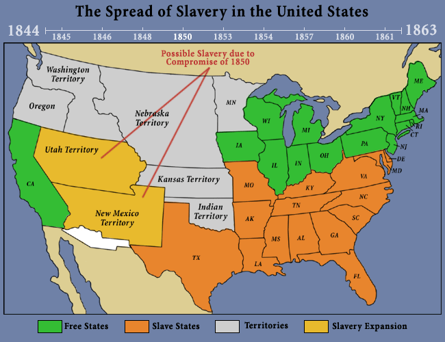 The Spread of Slavery in the United States: 1850