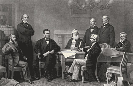 First Reading of the Emancipation Proclamation before the Cabinet