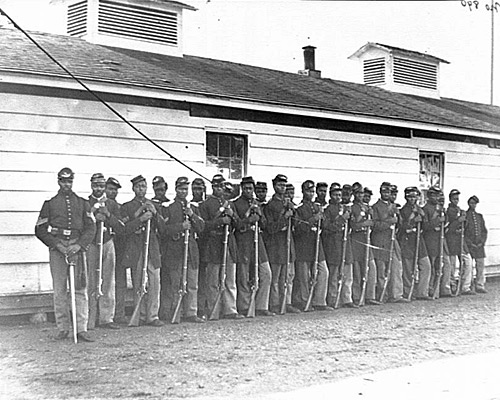 Company E, 4th US Colored Infantry at Fort Lincoln