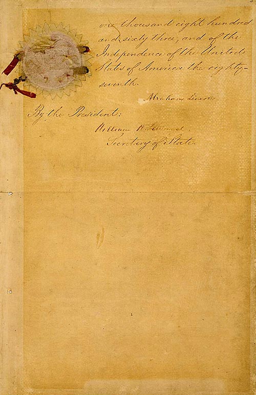 Manuscript of the Final Emancipation Proclamation, Page 5