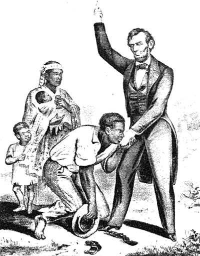 Lincoln Grants Freedom to Slaves