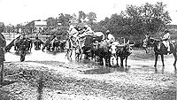 Wagon fording the Rappahannock River