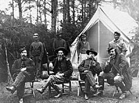 Capt. J.M. Robertson and staff, Brandy Station, Va. Feb. 1864