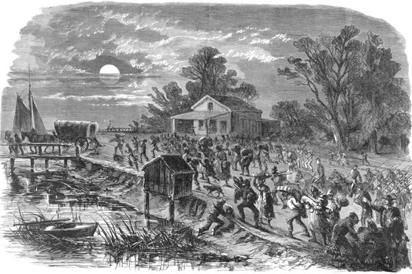 Stampede of Slaves to Fortress Monroe