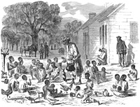 Children being fed at Hilton Head, South Carolina, who are under the military authorities