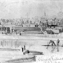 View of burned district of Richmond