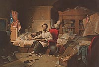 President Lincoln Writing the Proclamation of Freedom