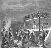 Contraband Camp at City Point, an Evening Prayer Meeting