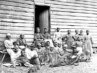 	 Group of contraband at Follers House, Cumberland Landing, Va., May 1862