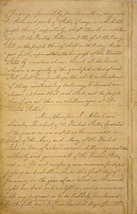 Manuscript of the Final Emancipation Proclamation, Page 2