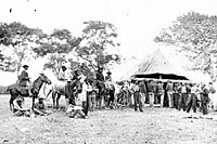 Soldiers filling canteens at Fredericksburg, Va.