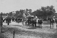 Wagon fording the Rappahannock River