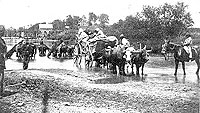 Wagon fording the Rappahannock River
