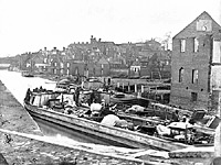 African-American refugees on a barge which contains their household belongings