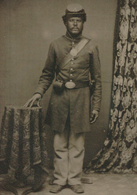 Black Private Co !, 54th Mass. Infantry, 1863 ca
